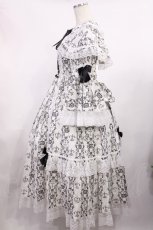 画像2: metamorphose / クラウンクロスケープ付ロングドレス サイズ1 オフ H-25-11-15-004-ME-OP-NS-ZH (2)