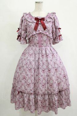 画像1: axes femme kawaii / クラシックローズワンピース M ピンク H-25-11-15-1003-AX-OP-NS-ZH