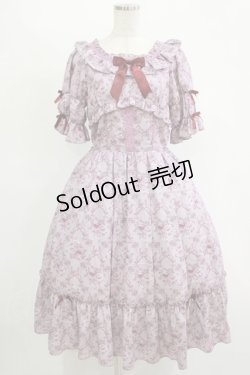 画像1: axes femme kawaii / クラシックローズワンピース M ピンク H-25-11-15-1003-AX-OP-NS-ZH