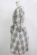 画像2: MAJESTIC LEGON / ウエストリボン付きチェックワンピース M アイボリー H-25-11-15-1028-LO-OP-NS-ZH (2)