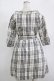 画像3: MAJESTIC LEGON / ウエストリボン付きチェックワンピース M アイボリー H-25-11-15-1028-LO-OP-NS-ZH (3)