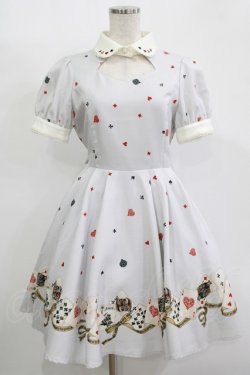 画像1: Secret Honey / トランプ柄ワンピース Free サックス H-25-11-15-1030-CA-OP-NS-ZH