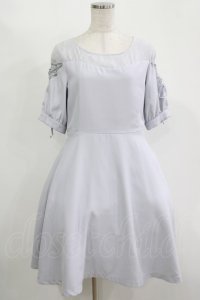 MAJESTIC LEGON / ドビードット切替ワンピース M ブルー H-25-11-15-1031-LO-OP-NS-ZH