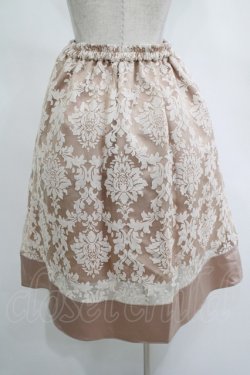 画像3: axes femme / オーナメント柄タックスカート M ベージュ H-25-11-15-1034-AX-SK-NS-ZH