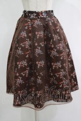 axes femme / 花柄チュールスカート M ブラウン H-25-11-15-1035-AX-SK-NS-ZH