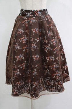 画像1: axes femme / 花柄チュールスカート M ブラウン H-25-11-15-1035-AX-SK-NS-ZH