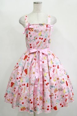 画像1: metamorphose / SWEETS collection サーキュラージャンパースカート Free ピンク H-25-11-15-1004-ME-OP-NS-ZH