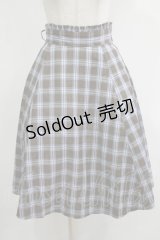 Amavel / ベルト付ミドル丈スカート Free サックス H-25-11-15-1037-CA-SK-NS-ZH