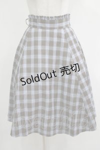 Amavel / ベルト付ミドル丈スカート Free サックス H-25-11-15-1037-CA-SK-NS-ZH