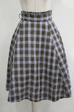 画像1: Amavel / ベルト付ミドル丈スカート Free サックス H-25-11-15-1037-CA-SK-NS-ZH