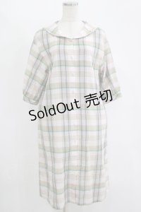 Franche Lippee / チェックセーラーワンピース M ピンク H-25-11-15-1038-LO-OP-NS-ZH