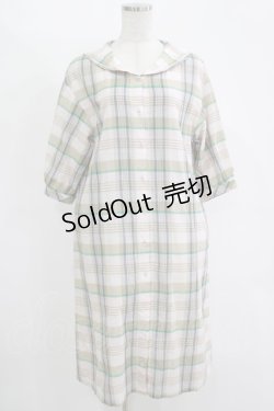 画像1: Franche Lippee / チェックセーラーワンピース M ピンク H-25-11-15-1038-LO-OP-NS-ZH