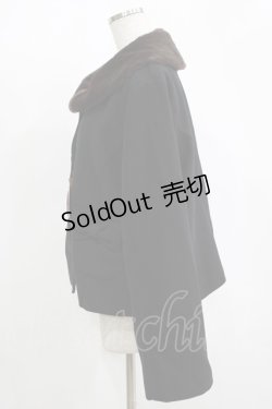 画像2: m petit by misako / AM*ファーエリショートJK 3L ブラック H-25-11-15-1040-LO-CO-NS-ZH