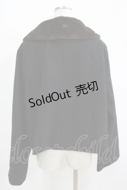 画像3: m petit by misako / AM*ファーエリショートJK 3L ブラック H-25-11-15-1040-LO-CO-NS-ZH