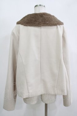 画像3: m petit by misako / AM*ファーエリショートJK 3L アイボリー H-25-11-15-1041-LO-CO-NS-ZH