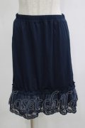 axes femme / レース重ねペチスカート M ネイビー H-25-11-15-1045-AX-SK-NS-ZH
