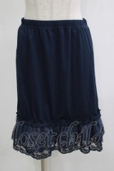 axes femme / レース重ねペチスカート M ネイビー H-25-11-15-1045-AX-SK-NS-ZH