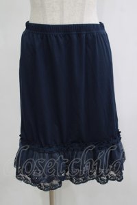 axes femme / レース重ねペチスカート M ネイビー H-25-11-15-1045-AX-SK-NS-ZH
