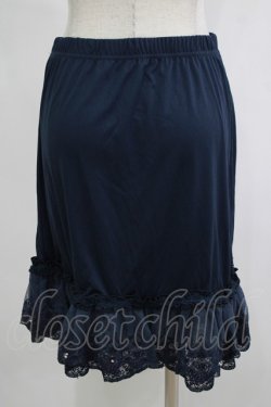 画像3: axes femme / レース重ねペチスカート M ネイビー H-25-11-15-1045-AX-SK-NS-ZH