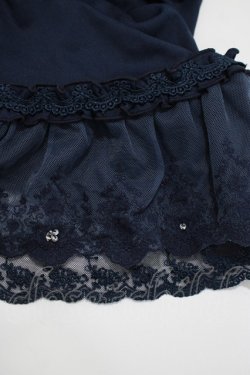 画像4: axes femme / レース重ねペチスカート M ネイビー H-25-11-15-1045-AX-SK-NS-ZH