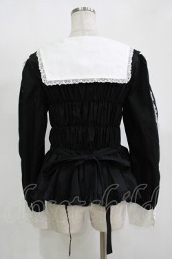 画像3: metamorphose / 【プラアスサイズ】スクエアカラー2WAYブラウス プラスサイズ ブラック H-25-11-15-1047-ME-BL-NS-ZH