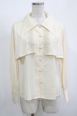 画像1: an another angelus / レース使いケープブラウス Free IVORY H-25-11-15-1049-CA-OP-NS-ZH