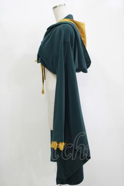 画像2: metamorphose / 【プラスサイズ】フード付き着物袖ボレロ プラスサイズ グリーン H-25-11-15-1050-ME-TO-NS-ZH