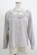 an another angelus / 立体フラワーレースヨークブラウス Free BLUE GRAY H-25-11-15-1051-CA-BL-NS-ZH