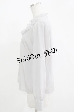 画像2: an another angelus / 立体フラワーレースヨークブラウス Free BLUE GRAY H-25-11-15-1051-CA-BL-NS-ZH