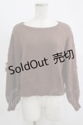 F&A / 袖ローズ刺繍ニットプルオーバー Free Brown H-25-11-15-1055-LO-TO-NS-ZH