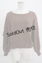 F&A / 袖ローズ刺繍ニットプルオーバー Free Brown H-25-11-15-1055-LO-TO-NS-ZH