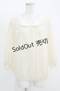 Franche Lippee / ねこ刺繍ブラウス M クリーム H-25-11-15-1056-LO-BL-NS-ZH