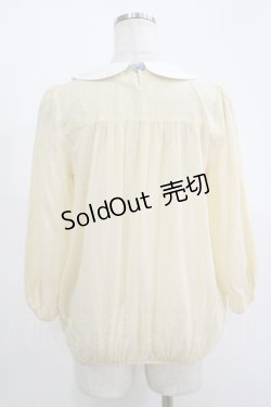 画像3: Franche Lippee / ねこ刺繍ブラウス M クリーム H-25-11-15-1056-LO-BL-NS-ZH