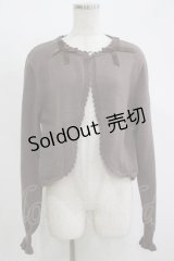 m petit by misako / AM*リボンニットボレロ LL ブラウン H-25-11-15-1058-LO-TO-NS-ZH