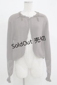 m petit by misako / AM*リボンニットボレロ LL ブラウン H-25-11-15-1058-LO-TO-NS-ZH