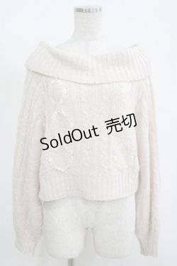 画像1: Amavel / WレースUPオフショルニット Free ピンク H-25-11-15-1061-CA-TO-NS-ZH