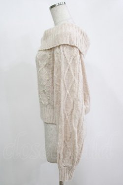 画像2: Amavel / WレースUPオフショルニット Free ピンク H-25-11-15-1061-CA-TO-NS-ZH