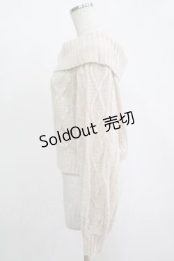 画像2: Amavel / WレースUPオフショルニット Free ピンク H-25-11-15-1061-CA-TO-NS-ZH