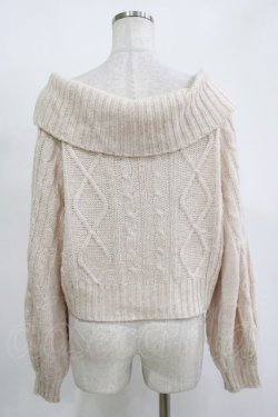 画像3: Amavel / WレースUPオフショルニット Free ピンク H-25-11-15-1061-CA-TO-NS-ZH