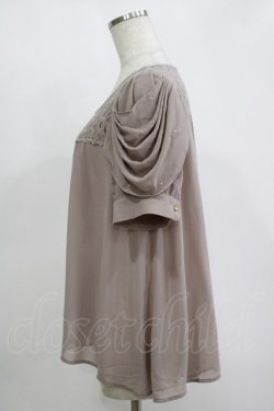 画像2: axes femme / 袖ドレープトップス M チャコール H-25-11-15-1064-AX-TO-NS-ZH