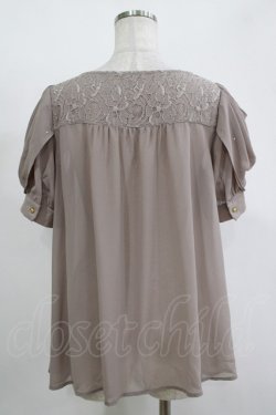 画像3: axes femme / 袖ドレープトップス M チャコール H-25-11-15-1064-AX-TO-NS-ZH