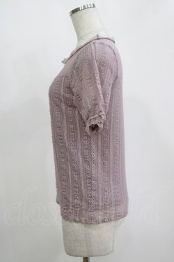 画像2: axes femme / レースカットソー M ラベンダー H-25-11-15-1065-AX-TO-NS-ZH