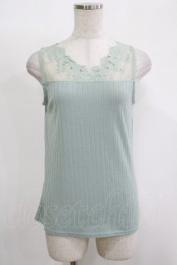 画像1: axes femme / パールレースタンク M ミント H-25-11-15-1066-AX-TO-NS-ZH
