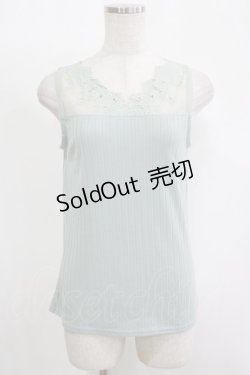 画像1: axes femme / パールレースタンク M ミント H-25-11-15-1066-AX-TO-NS-ZH