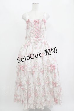 画像1: metamorphose / 【プラスサイズ】シャーロットティアードジャンパースカート プラスサイズ オフ白 H-25-11-15-1006-ME-OP-NS-ZH