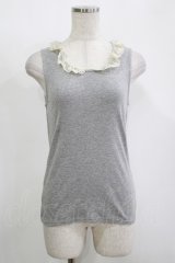 Franche Lippee / ローズレースタンク M グレー H-25-11-15-1067-LO-TO-NS-ZH