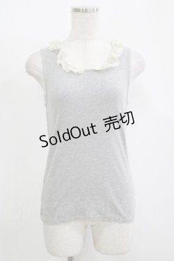 画像1: Franche Lippee / ローズレースタンク M グレー H-25-11-15-1067-LO-TO-NS-ZH