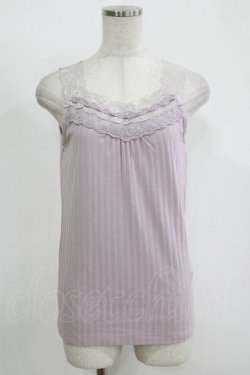 画像1: axes femme / レース使いタンク M ラベンダー H-25-11-15-1068-AX-TO-NS-ZH