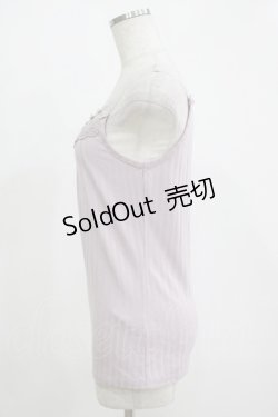 画像2: axes femme / レース使いタンク M ラベンダー H-25-11-15-1068-AX-TO-NS-ZH