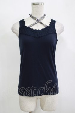 画像1: axes femme / ビジューホルタータンク M ネイビー H-25-11-15-1069-AX-TO-NS-ZH